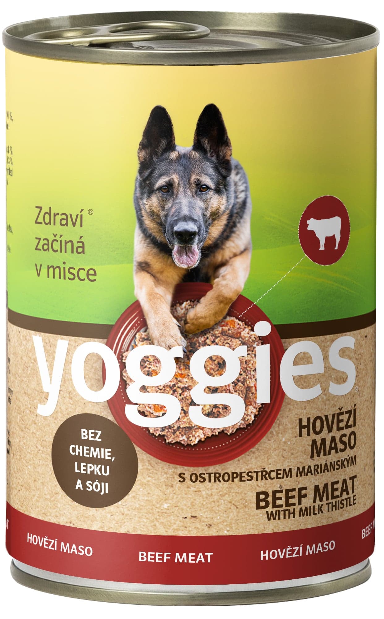 Yoggies Hovězí konzerva s ostropestřcem mariánským pro psy