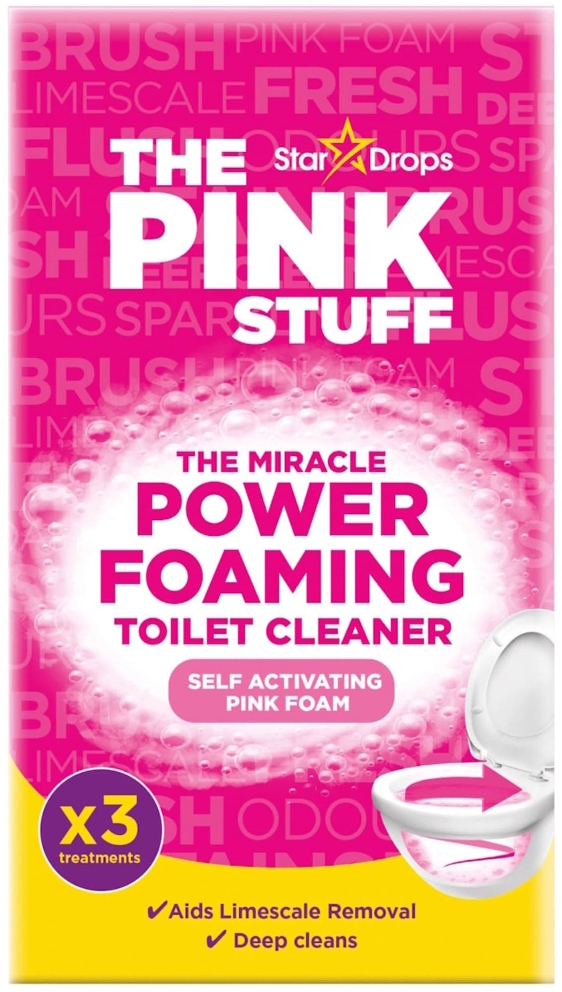 The Pink Stuff pěnový WC čistič (3×100 g)