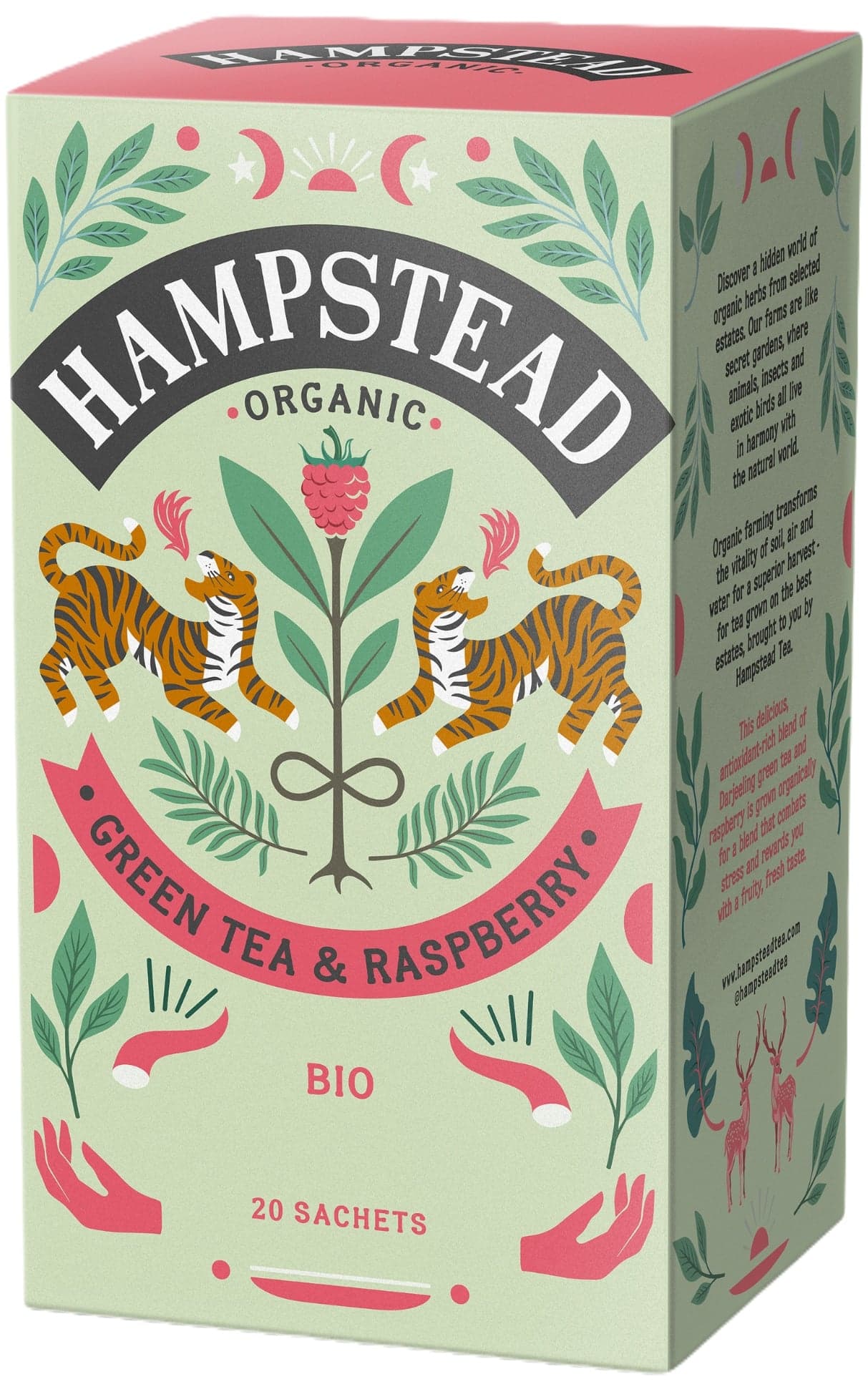 Hampstead Tea BIO zelený čaj s malinami
