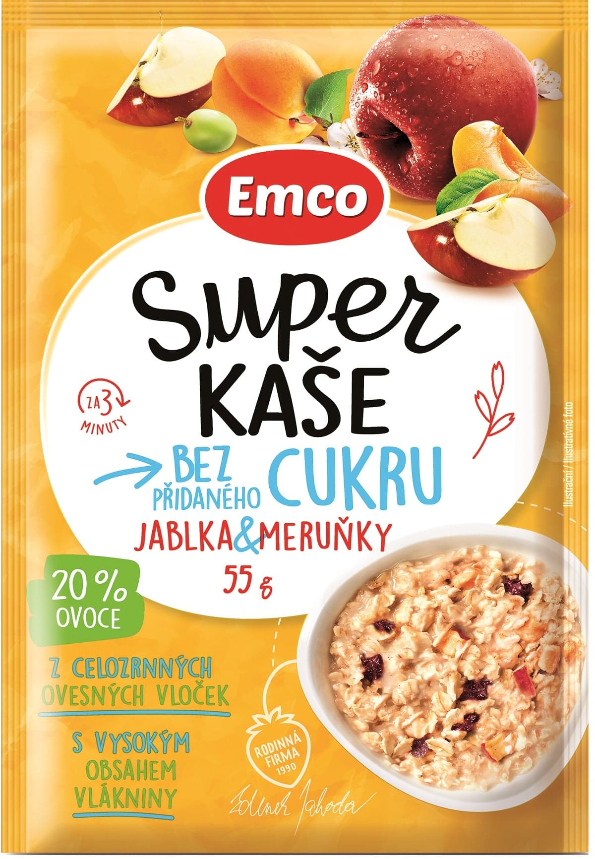 Emco Super kaše jablka a meruňky 55 g
