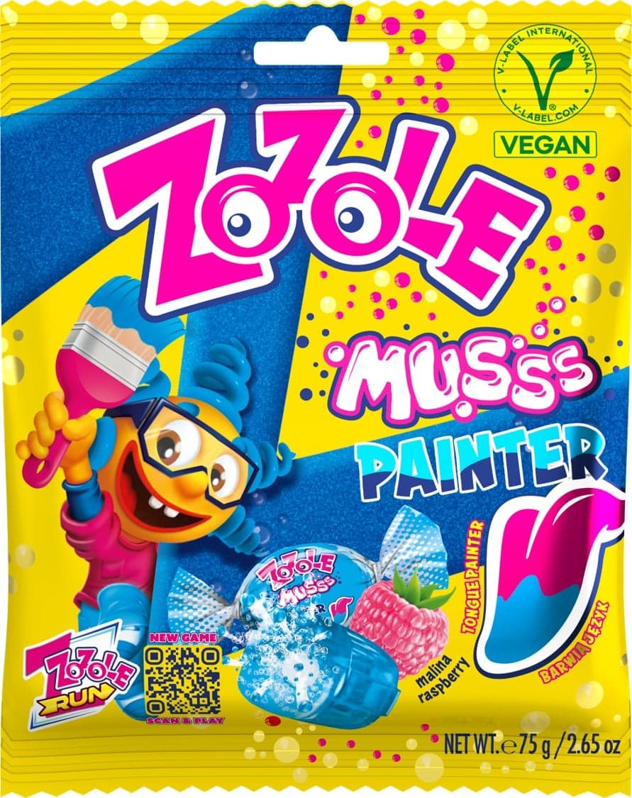 Zozole Šumivé bonbony malina 75 g