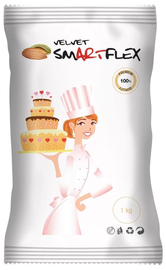 Smartflex Velvet potahovací a modelovací hmota mandle 1 kg