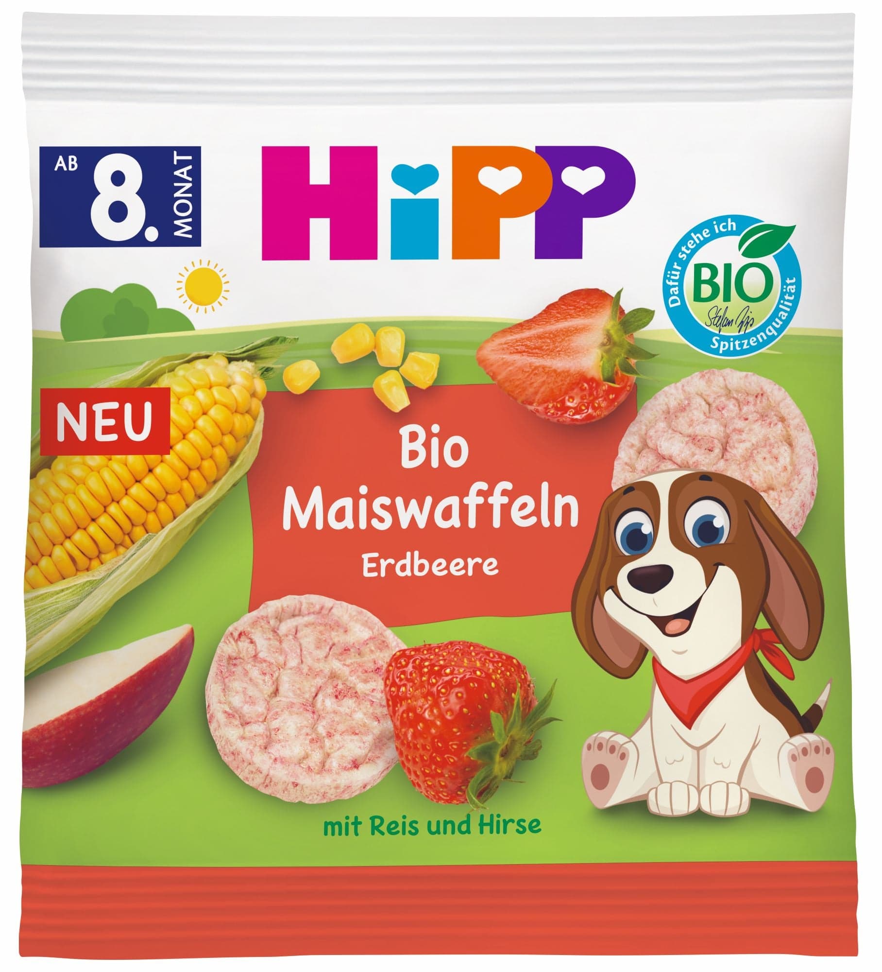 HiPP BIO Kukuřičné oplatky jahoda 23 g