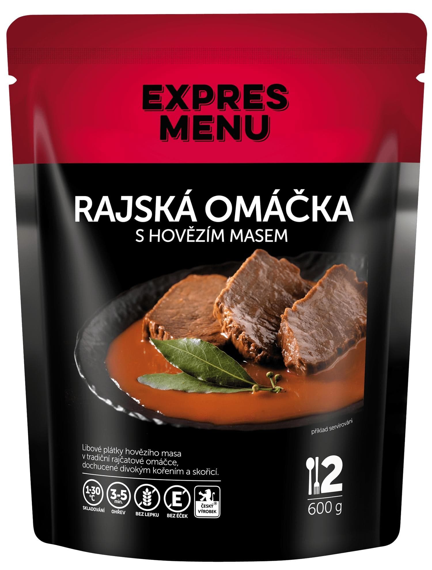 Expres Menu Rajská omáčka s hovězím (2 porce) 0,6 kg