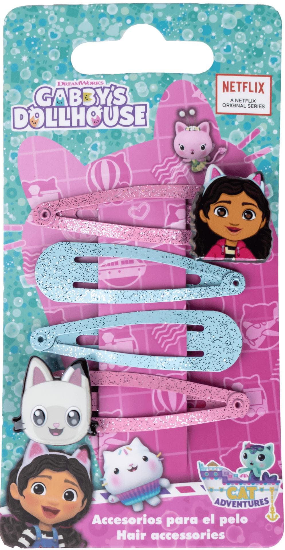 Cerda Gabby's Dollhouse sponky do vlasů 4 ks
