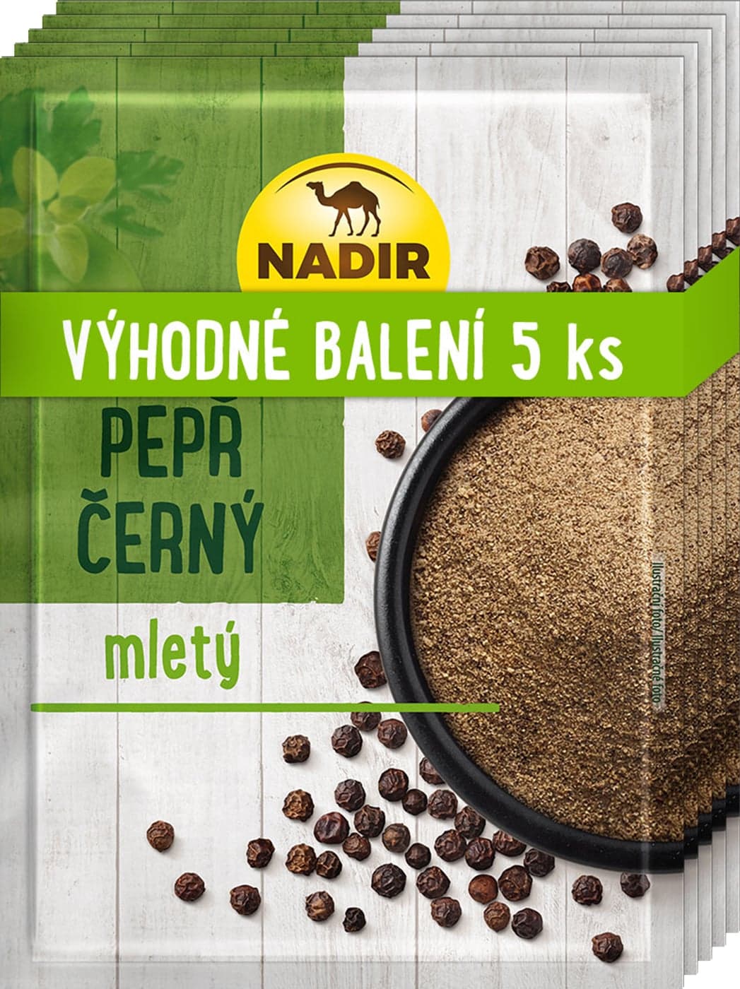Nadir Pepř černý mletý 5ks