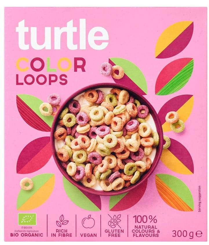 Turtle BIO Barevné kroužky bezlepkové 300 g