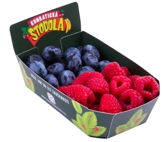 Kunratická stodola - duopack (maliny a borůvky), vanička 250 g