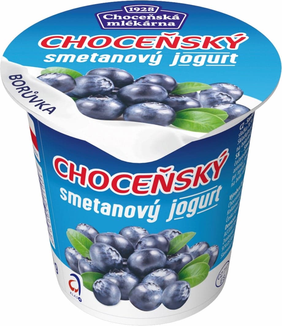 Choceňská mlékárna Choceňský smetanový jogurt borůvka