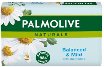 Palmolive Naturals balanced & mild Tuhé mýdlo s výtažkem z heřmánku a vitaminem E 90 g