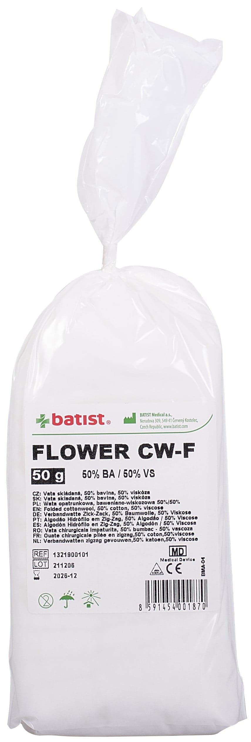 FLOWER CW-F vata skládaná 50g