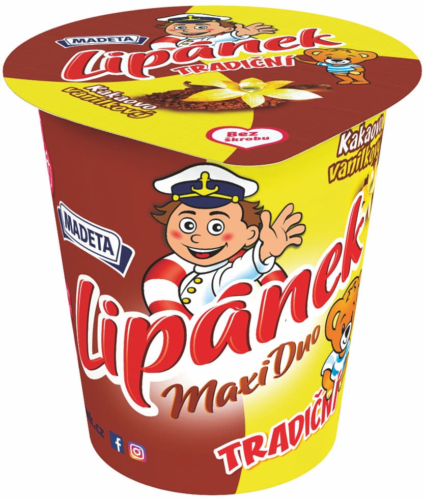 Madeta Lipánek Maxi DUO kakaovo-vanilkový 130 g