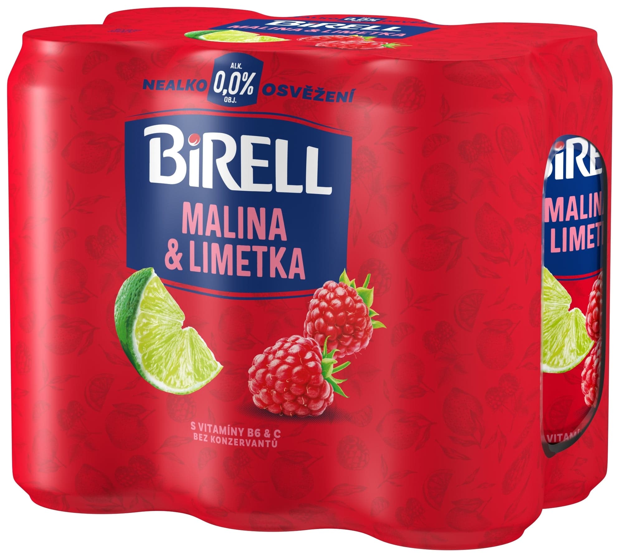 Birell 0.0 Malina & Limetka nealkoholické pivo 6×0,5 l plech