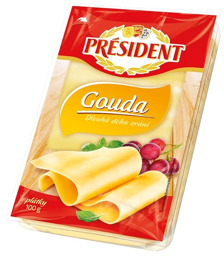 Président Gouda plátky