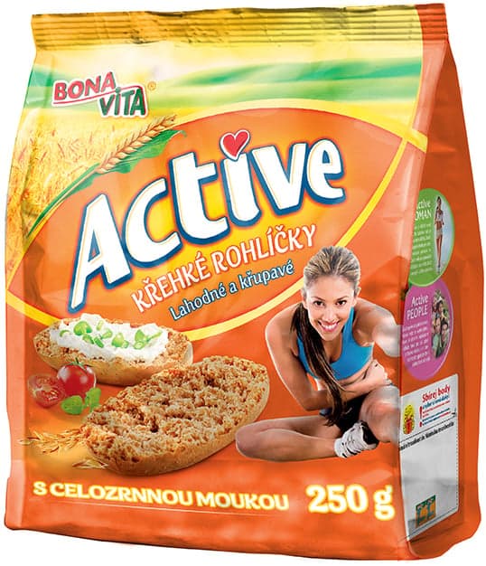 Bonavita Active Křehké rohlíčky celozrnné