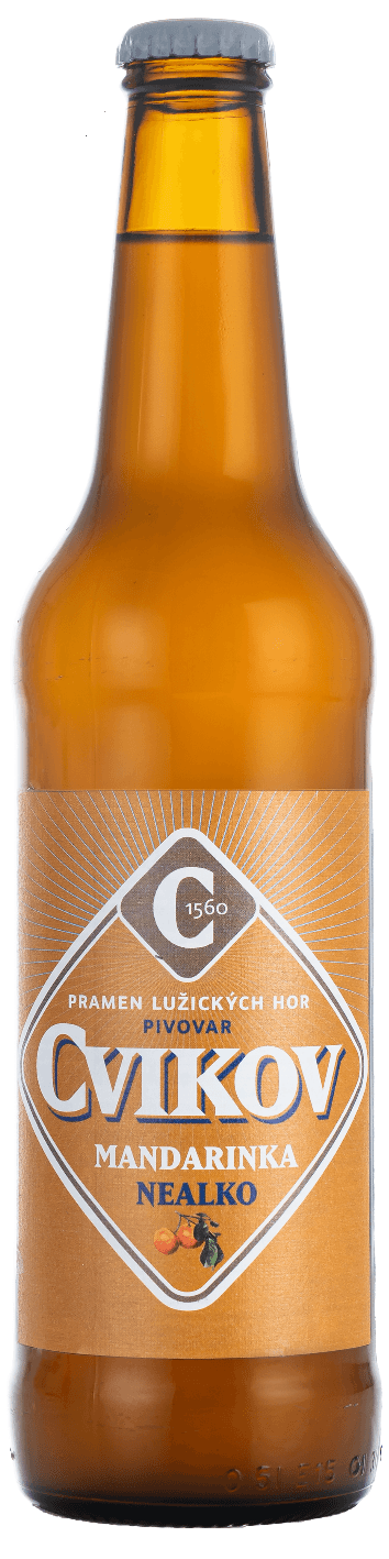 Cvikov Nealkoholické pivo Mandarinka 500 ml