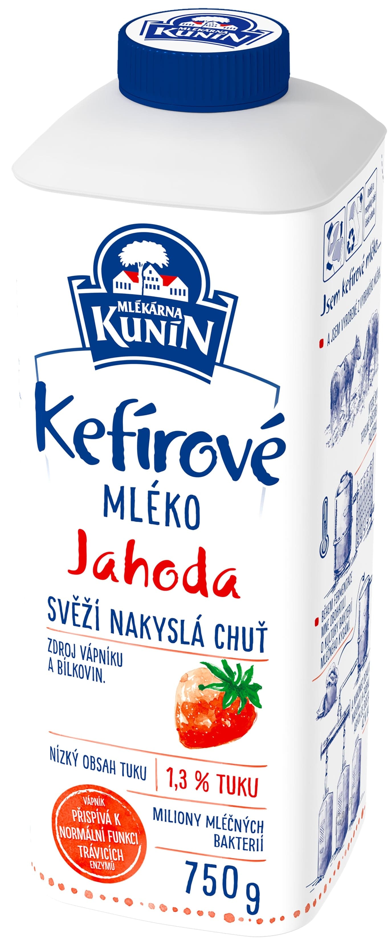 Mlékárna Kunín Kefírové mléko jahoda