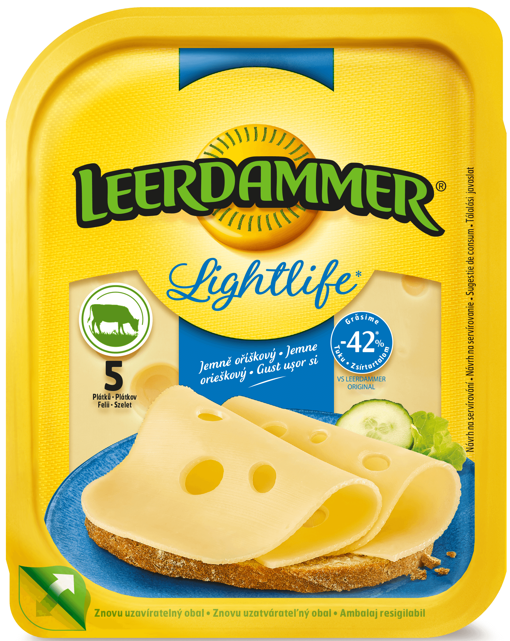 Leerdammer Lightlife sýr plátky