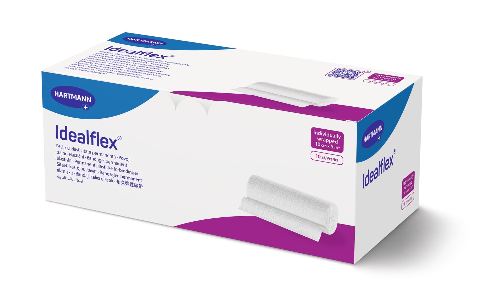 OBINADLO ELASTICKÉ IDEALFLEX 10CMX5M,KRÁTKÝ TAH,1KS