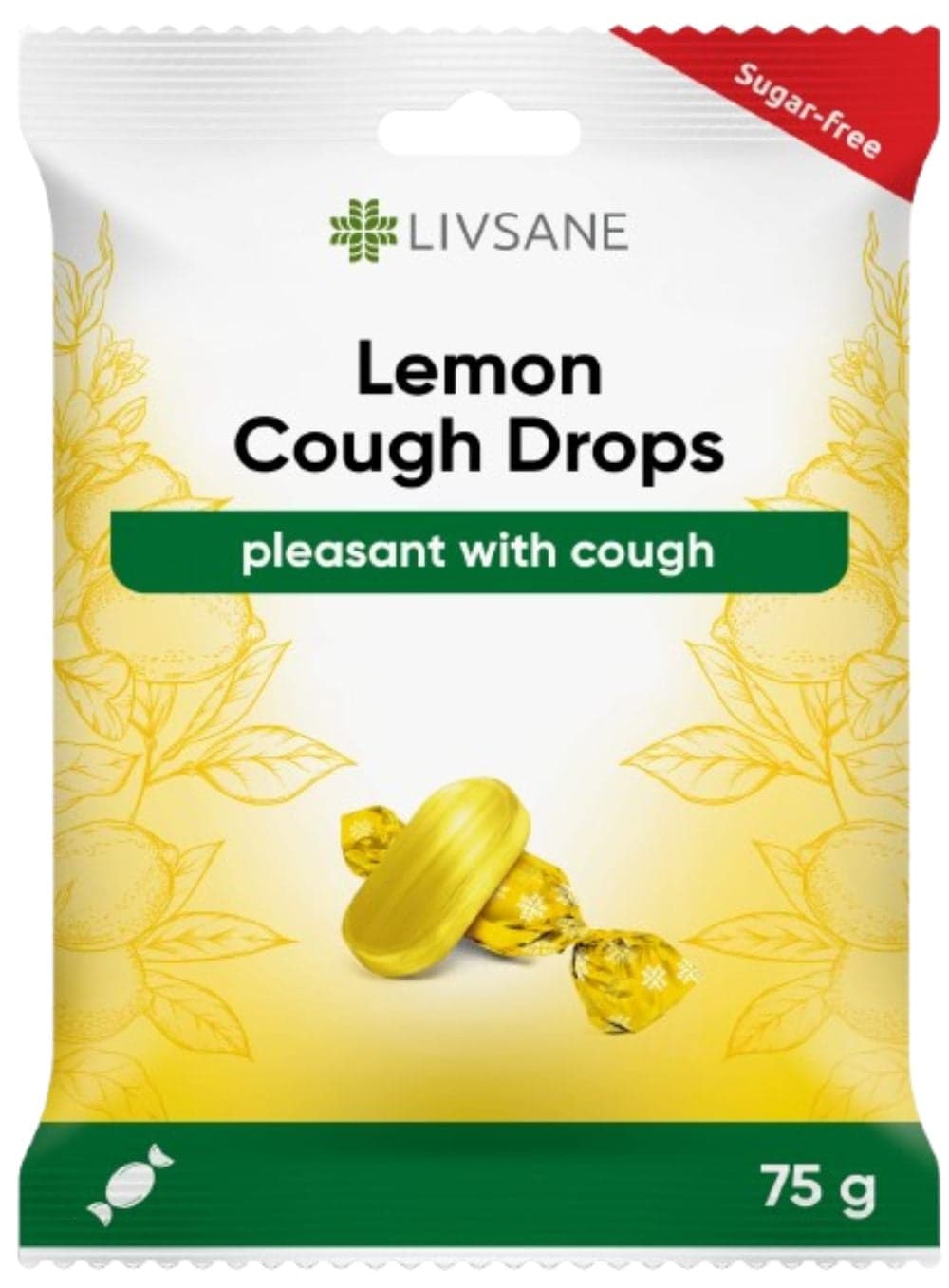LIVSANE Bonbony s chutí citronu 75g 85 g