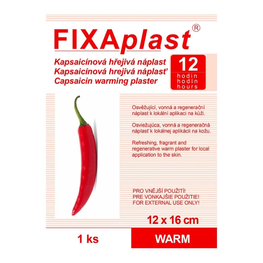 FIXAplast WARM kapsaicinová hřej.nápl.12x16cm 1ks