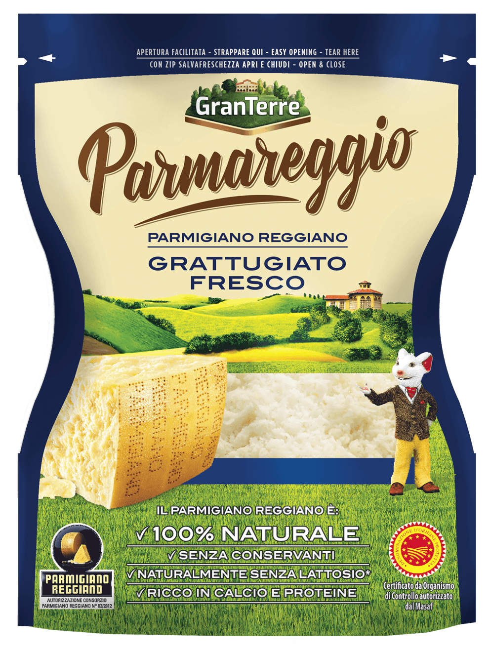 Parmareggio Parmigiano Reggiano parmezán strouhaný