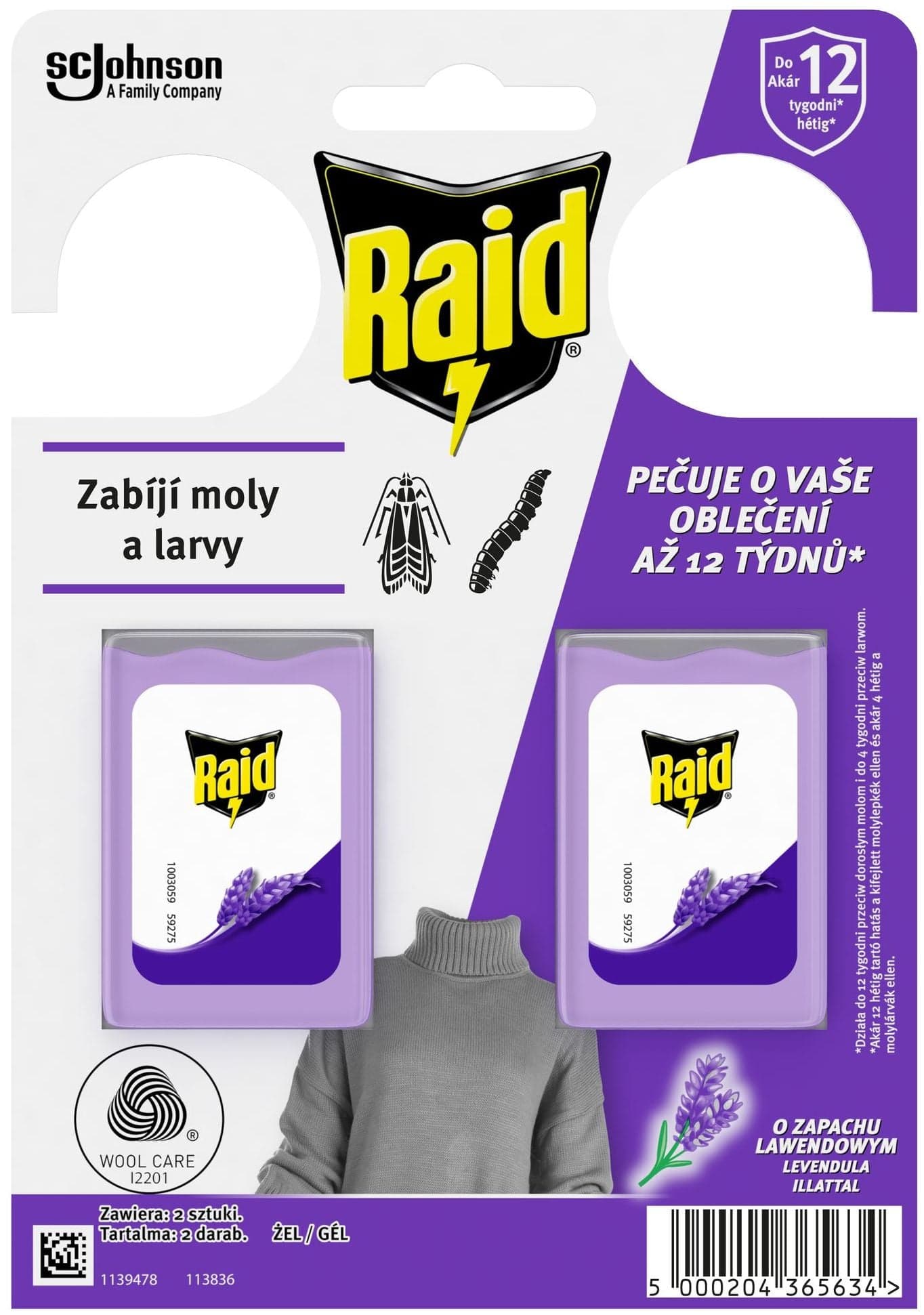 Raid Proti šatním molům s vůní levandule