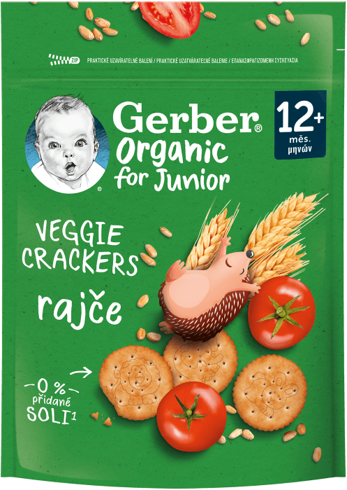 Gerber Organic BIO Krekry s rajčaty