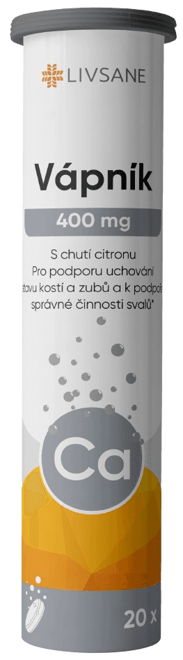 LIVSANE Vápník 400mg šumivé tablety 20ks