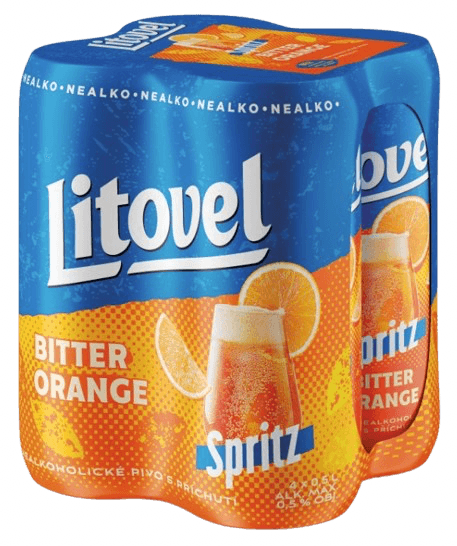 Litovel Spritz bitter orange nealko plech (4×0,5 l)