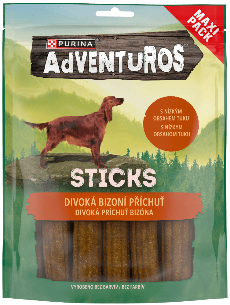 Purina Adventuros Sticks pamlsky pro psy bizon