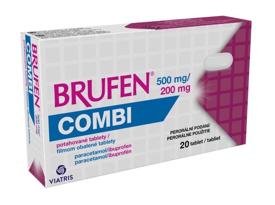 BRUFEN COMBI 500MG/200MG Potahovaná tableta 20