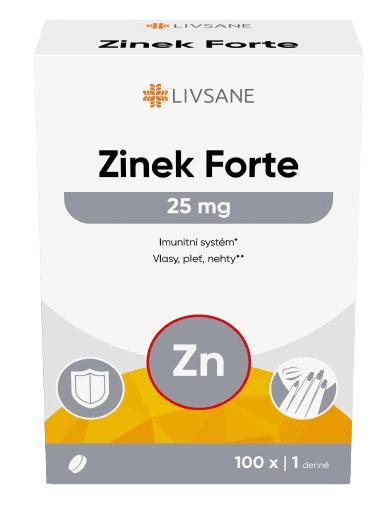 LIVSANE Zinek Forte 25mg tbl.100