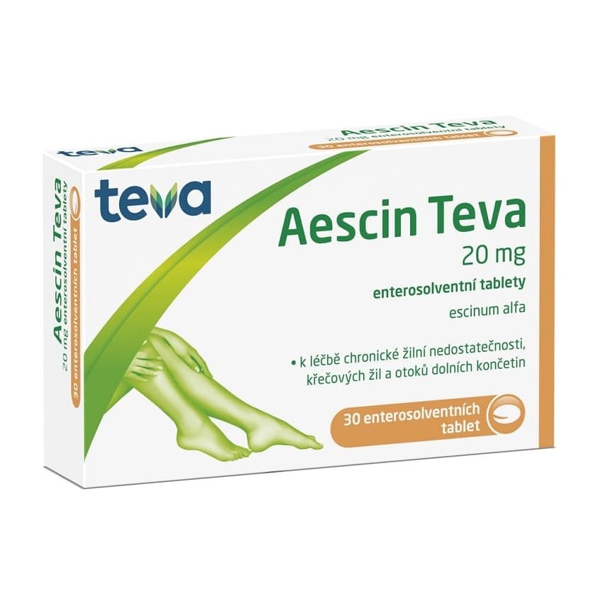 AESCIN TEVA 20MG enterosolventní tableta 30 1 ks