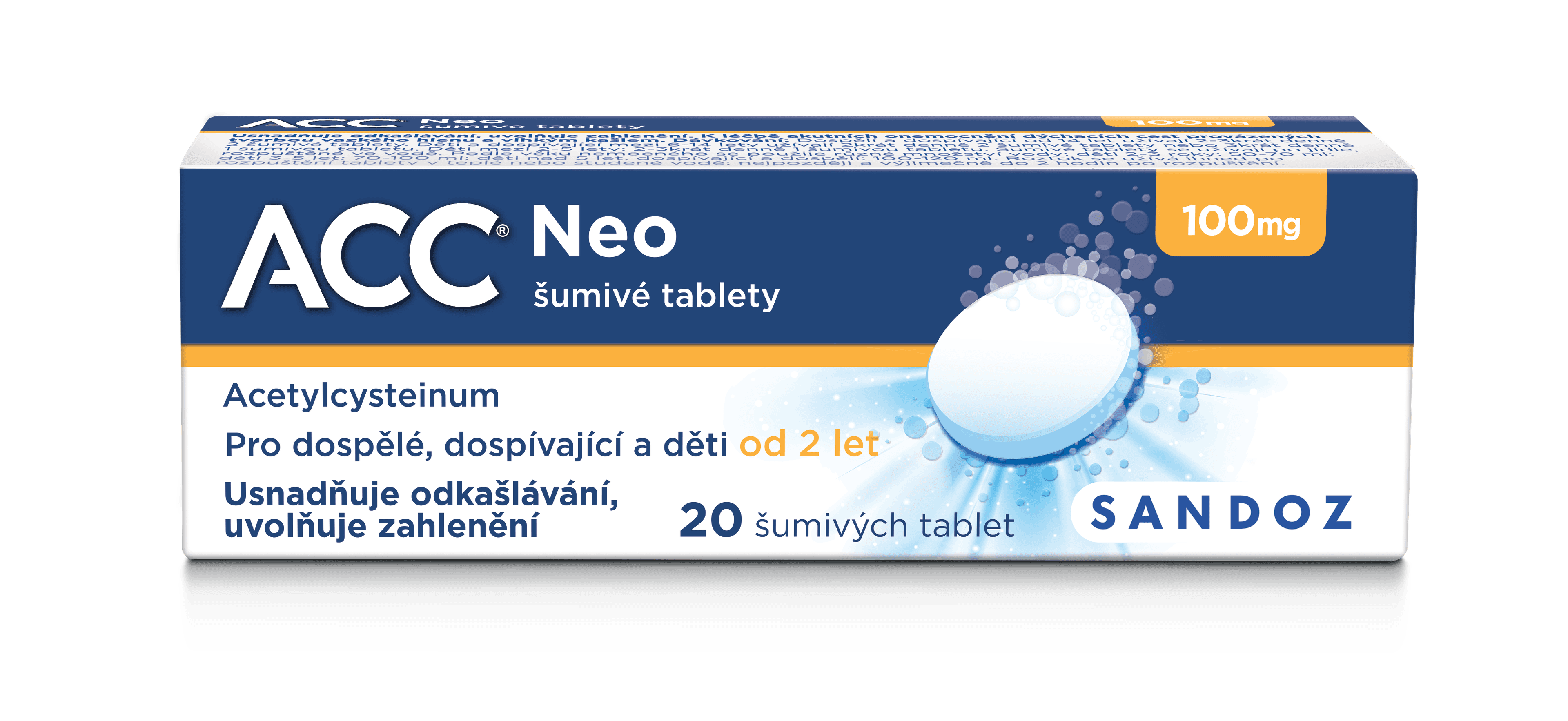 ACC NEO 100MG šumivá tableta 20