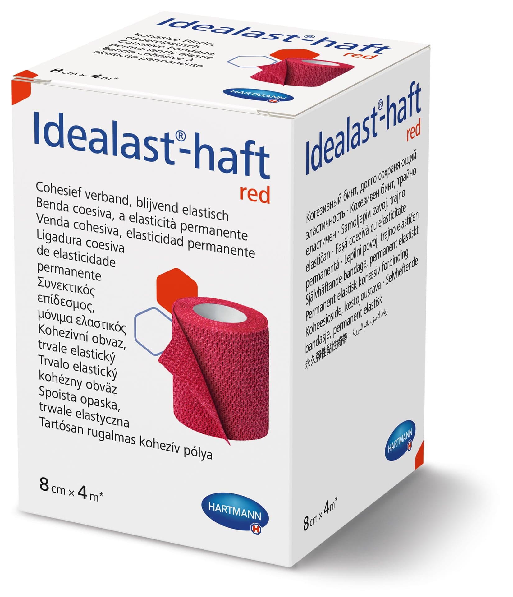 Obin.elast.Idealast-haft color 8cmx4m/1ks červená