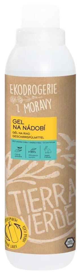 Tierra Verde Gel na nádobí BIO sladká máta, náhradní náplň