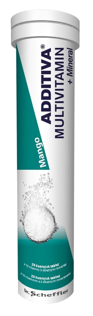 Additiva multivitamín + minerály 20 šumivých tablet Mango