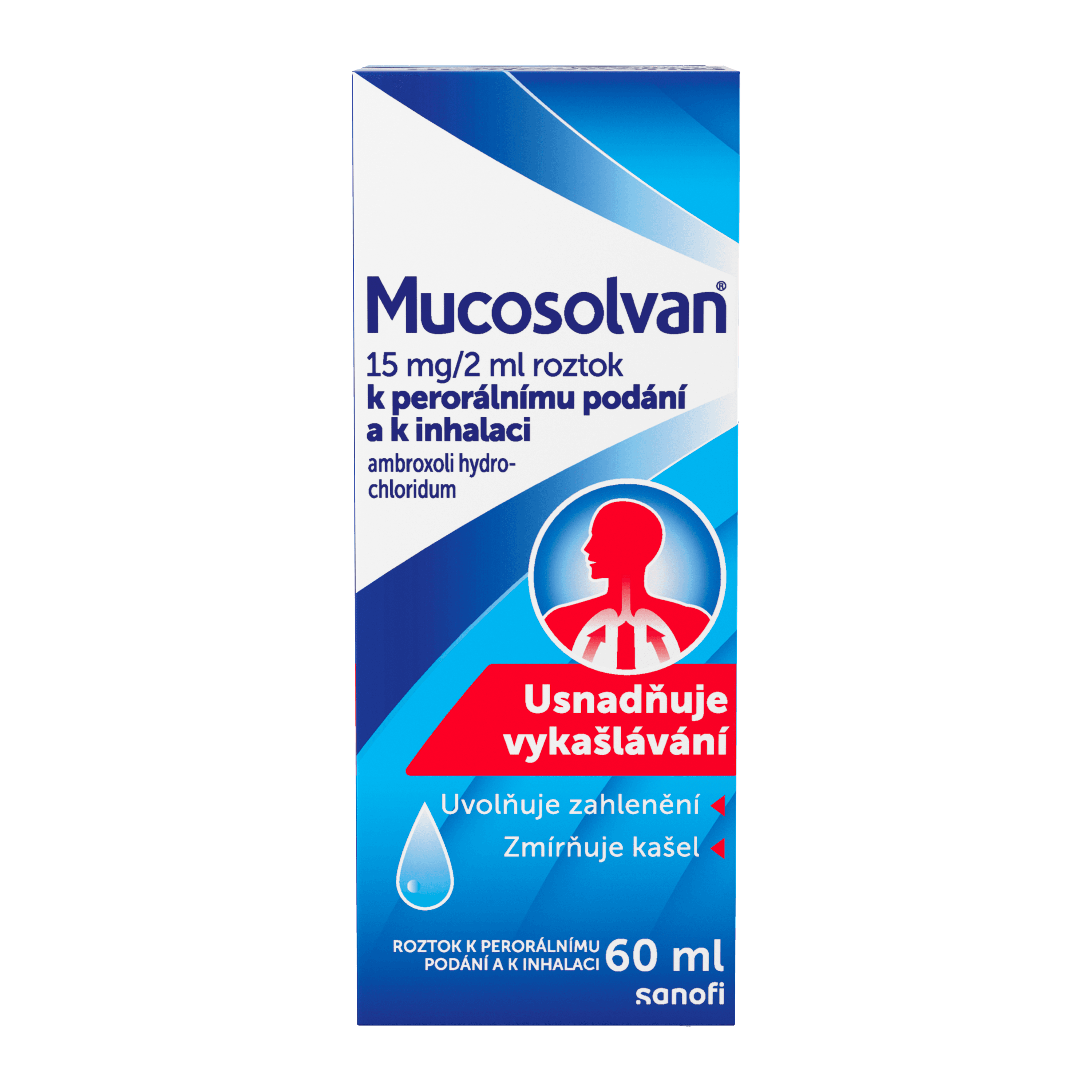 MUCOSOLVAN 15MG/2ML Perorální roztok/roztok k inhalaci 60ML