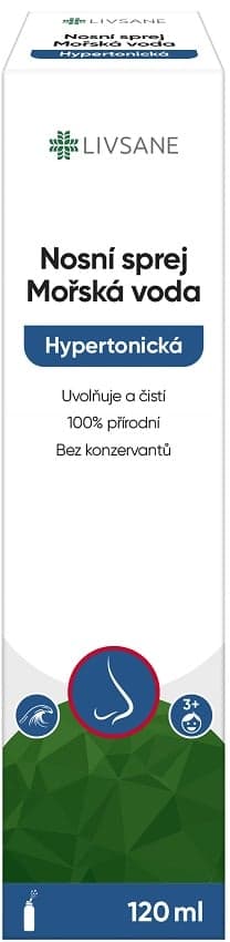 LIVSANE Nosní sprej Mořská voda Hypertonická 120ml