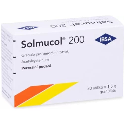 SOLMUCOL 200MG Granule pro perorální roztok v sáčku 30 1 ks
