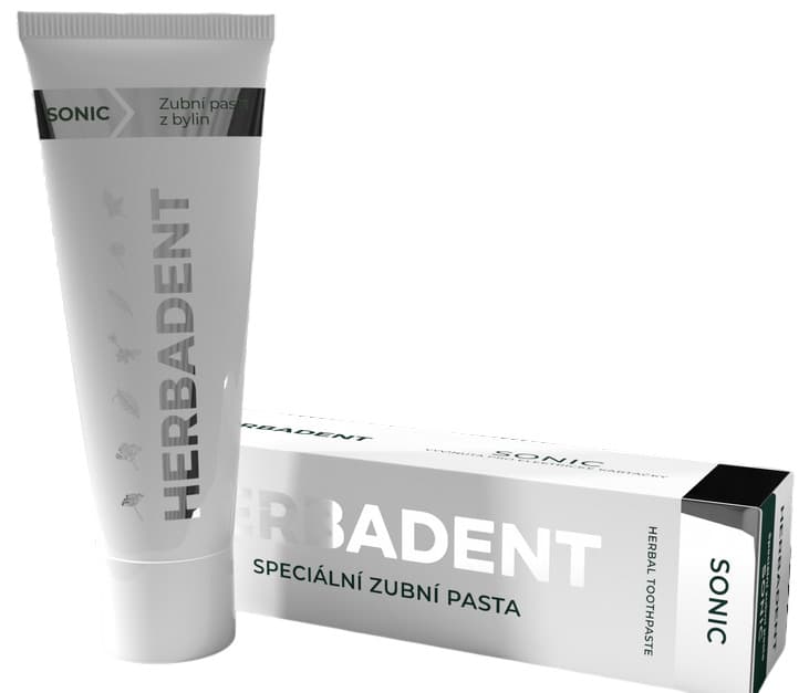 Herbadent Sonic zubní pasta s hydroxyapatitem pro čištení s elektrickým kartáčkem 75 g