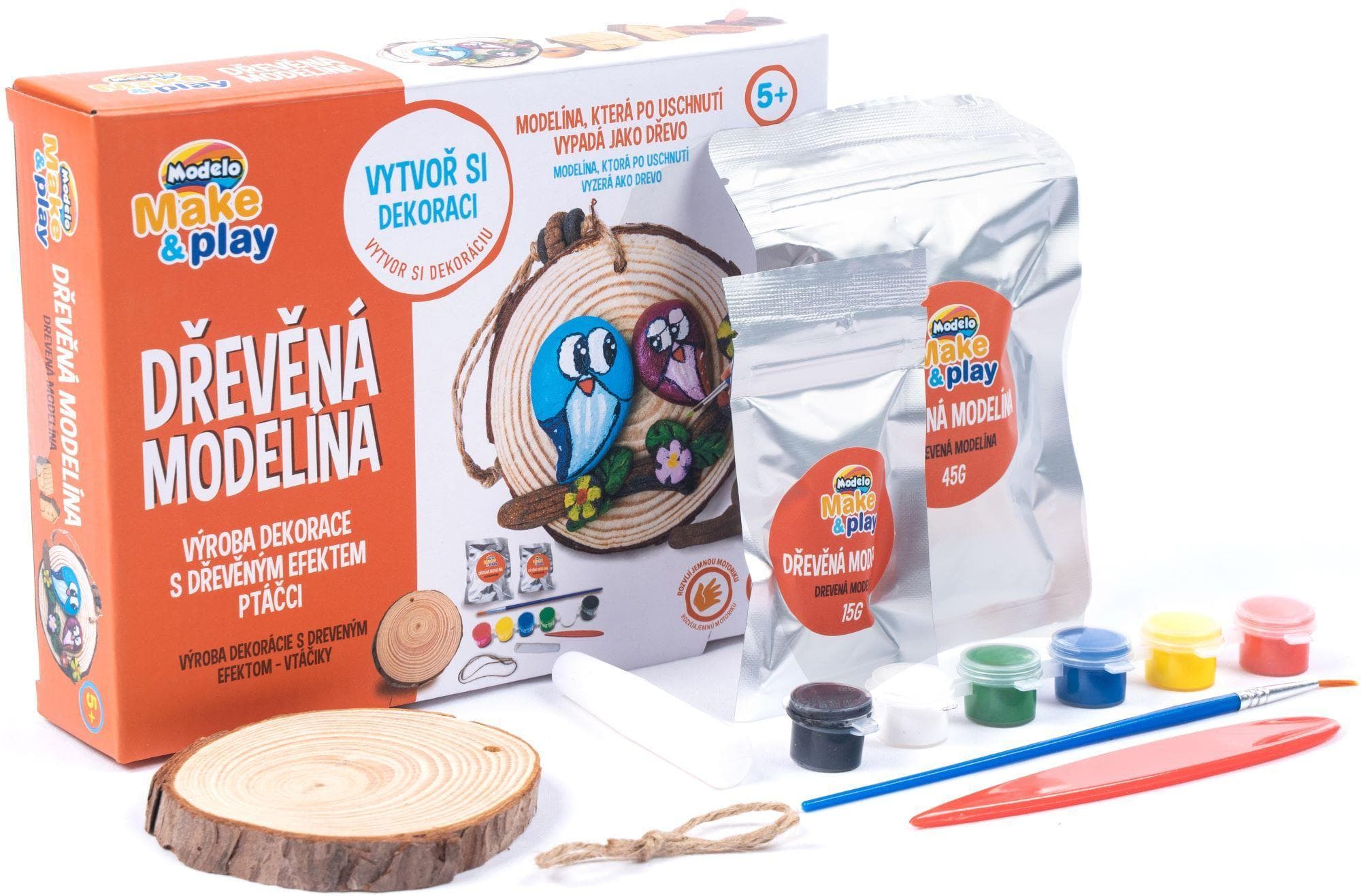 Modelo Dřevěná modelína – ptáčci 1 ks