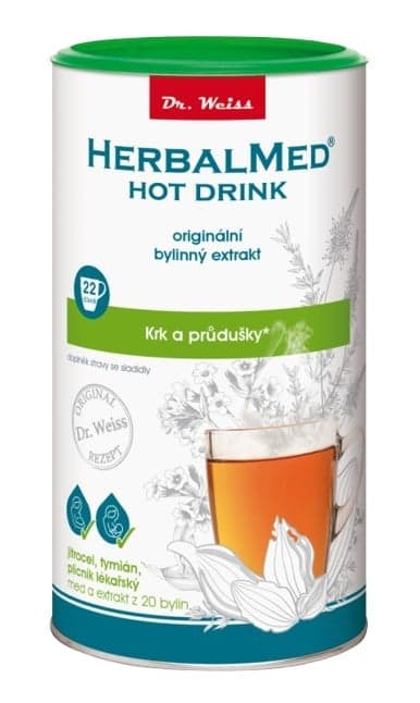 HERBALMED HotDrink Dr.Weiss krk průdušky 180g+vitC