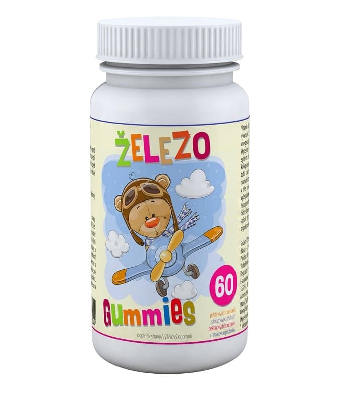Železo Gummies 60 pektinových bonbónů