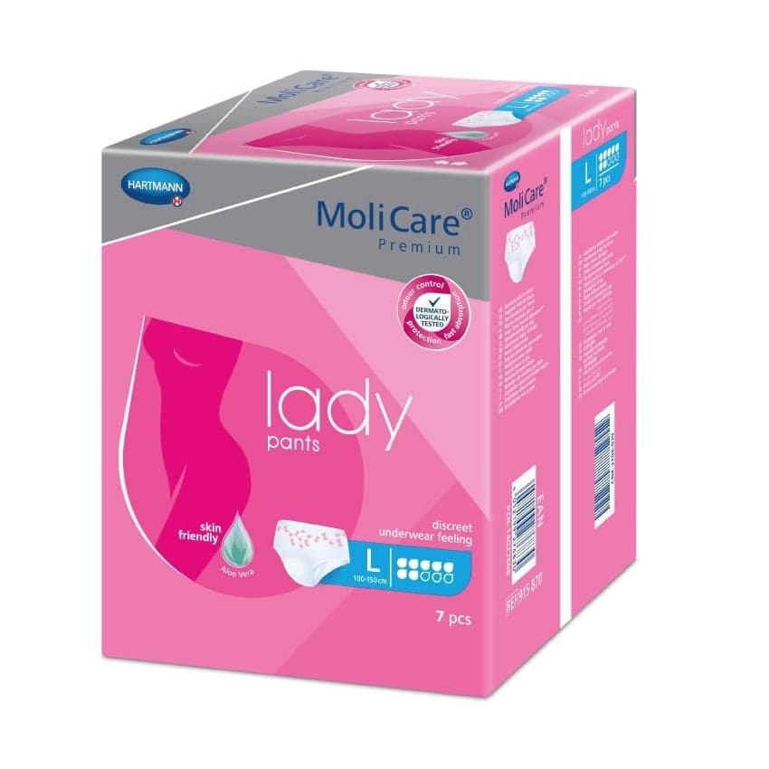 KALHOTKY NAVLÉKACÍ MOLICARE LADY PANTS 7 KAPEK L BOKY 100-150CM,1325ML,7KS