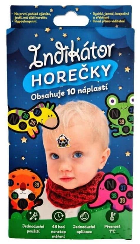 Indikátor horečky 10 náplastí 1 ks