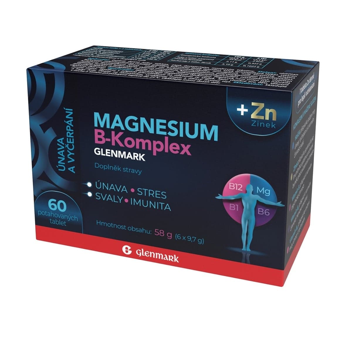 Magnesium B-komplex Glenmark tbl.60 60 ks