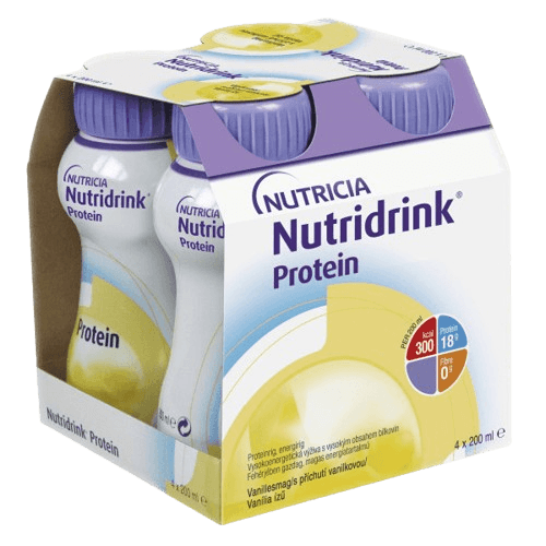 NUTRIDRINK PROTEIN S PŘÍCHUTÍ VANILKOVOU perorální roztok 4X200ML