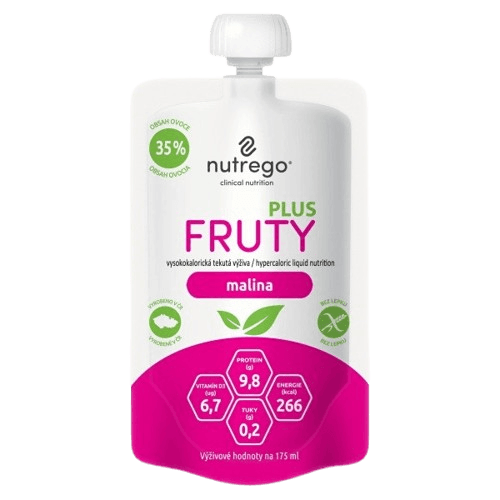 NUTREGO FRUTY PLUS MALINA perorální roztok 4X175ML